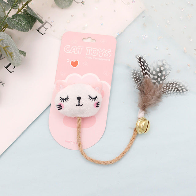 Jouet pour chat avec plume & clochette