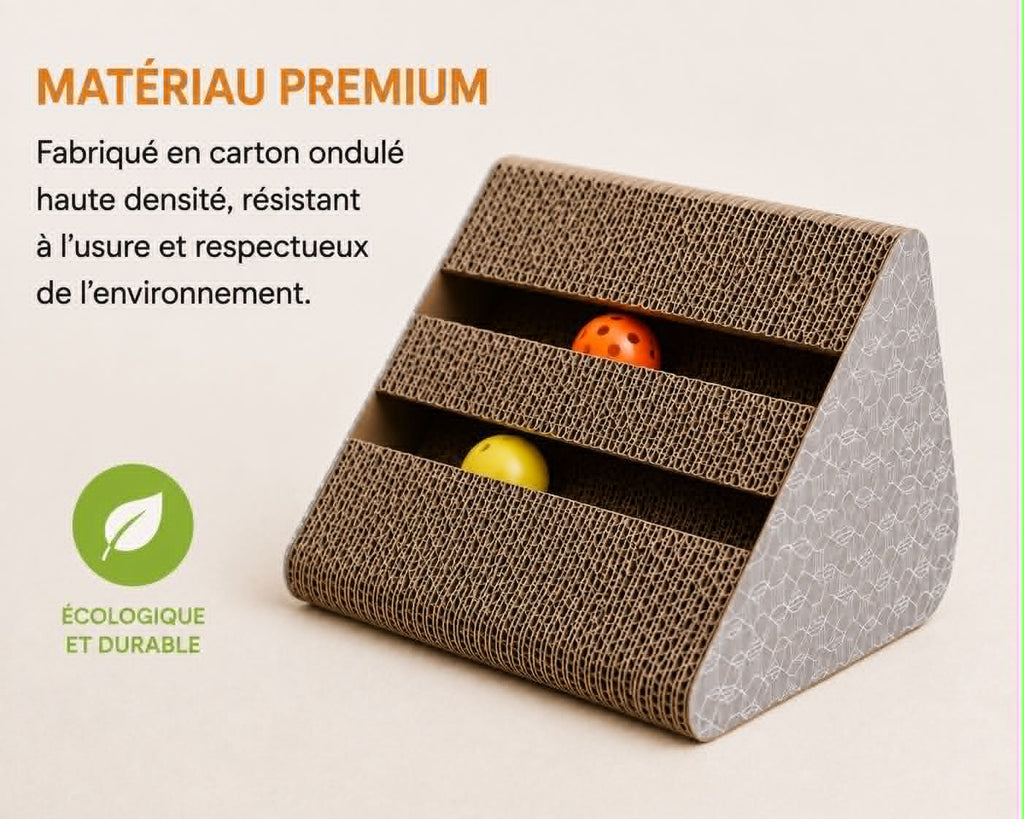 Jouet Griffoir Triangulaire pour Chat avec Clochette