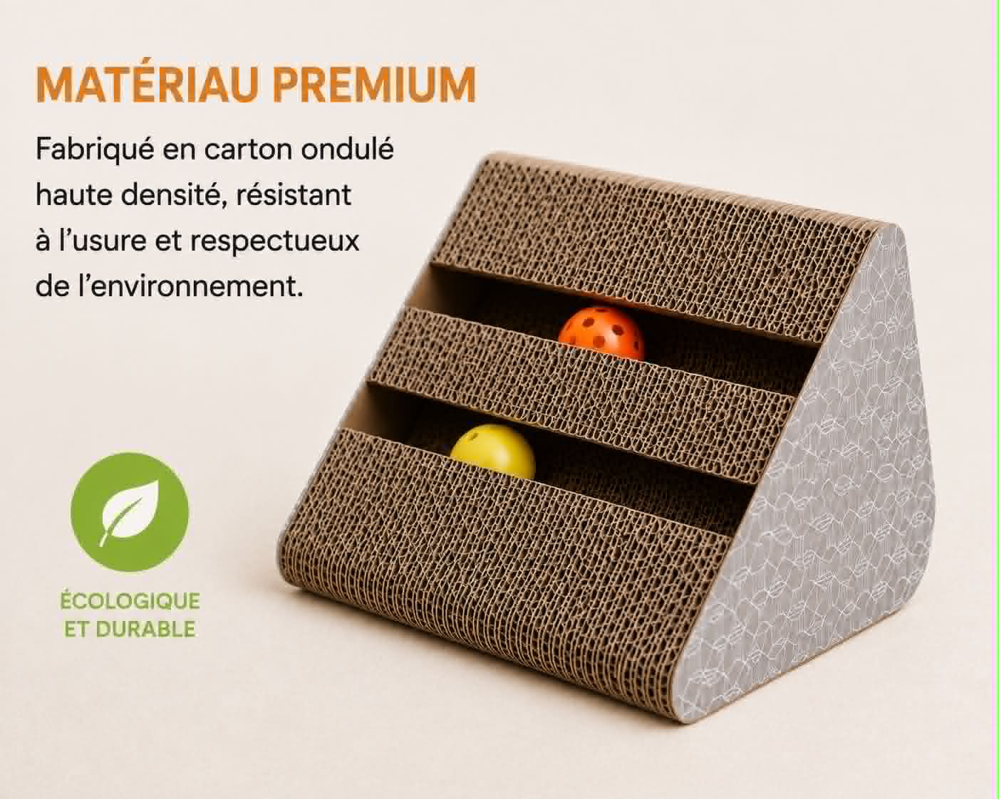 Jouet Griffoir Triangulaire pour Chat avec Clochette