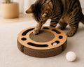 Jouet rond pour chat avec planche à gratter